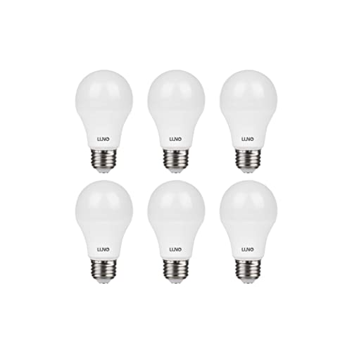 LUNO A19 Non-Dimmable LED Bulb, 11W (75W Equivalent), 1100 Lumens, 5000K (Daylight), Medium Base (E26), UL Certified (6-Pack)