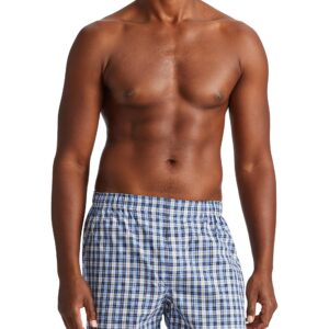 POLO RALPH LAUREN Men's Classic Fit Woven Cotton Boxers, Rustic Navy/Campus Yellow, Summer Stripe/Cruise Navy, Sag Harbor Plaid/Polo Yellow, X-Large