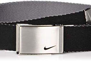 Nike womens Reversible Single Web Belt, Charcoal/Black, One Size US