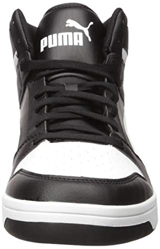 PUMA Mens Rebound Layup Sneaker, PUMA Mens black-PUMA Mens white, 7