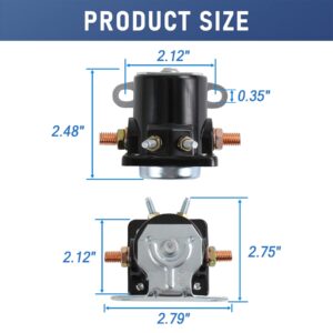 JDMSPEED New Starter Solenoid Relay SW-3 Replacement for Ford Jeep Lincoln Mercury 1958-1991 Replaces C6AF, C7AF, C3912, C9AF, D2AF11450AA, 50-430, B-6A-11450A SW3 12V Black