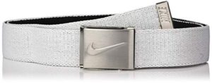 nike men's standard reversible stretch web, white/black, o/s