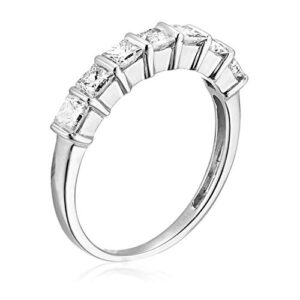 Vir Jewels 1 cttw Princess Cut Diamond Wedding Band for Women in 14K White Gold Channel Set Ring, Size 7