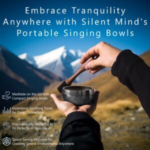 Tibetan Singing Bowl Set – Authentic Hand-Tuned Sound Bowl for Meditation – Complete Meditation Bowl Kit with Cushion, Mallet & Guide – Perfect Tibetan Bell for Yoga, Relaxation, & Sound Healing