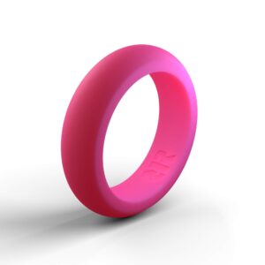 women's pink silicone wedding ring.