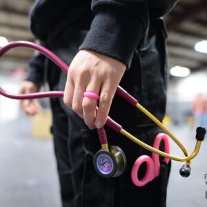 Women's Pink Silicone Wedding Ring.