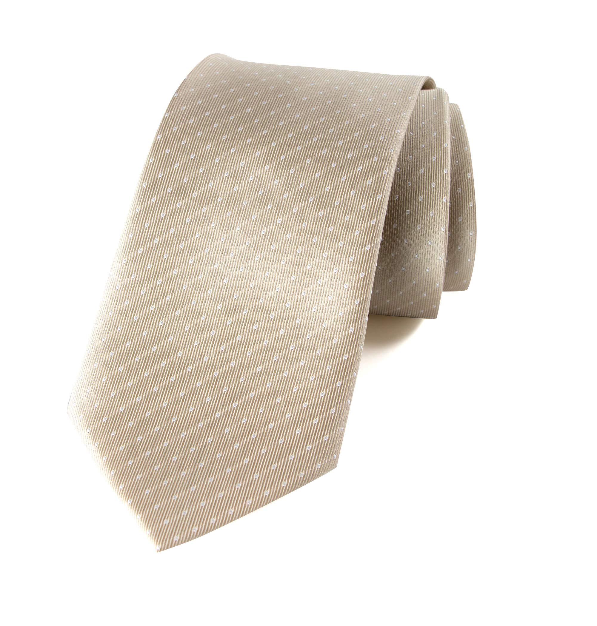 Spring Notion Men's Woven Dotted Necktie Champagne