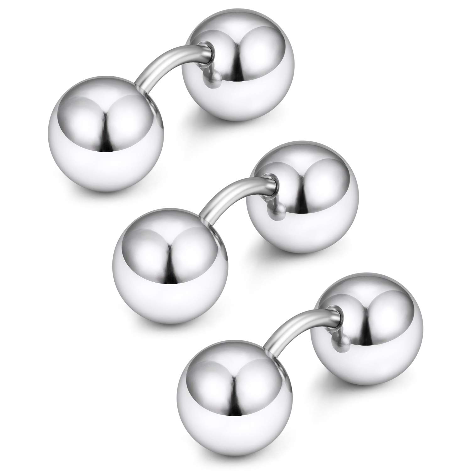 Yaalozei 14G Big Piercings Balls PA Ring Piercing Jewelry 316L Surgical Stainless Steel Externally Threaded Curved Barbells Helix Ring Cartilage Rook Lobe Earrings Vch piercing Jewelry Women Men 6mm