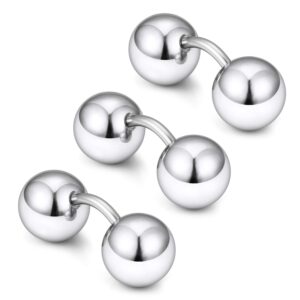 Yaalozei 14G Big Piercings Balls PA Ring Piercing Jewelry 316L Surgical Stainless Steel Externally Threaded Curved Barbells Helix Ring Cartilage Rook Lobe Earrings Vch piercing Jewelry Women Men 6mm