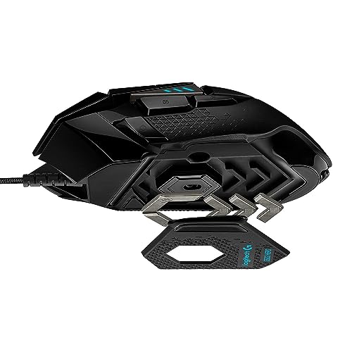 Logitech G502 Hero High Performance Wired Gaming Mouse, 25K Sensor, 25,600 DPI, RGB, Adjustable Weights, 11 Programmable Buttons, On-Board Memory, PC/Mac - Black