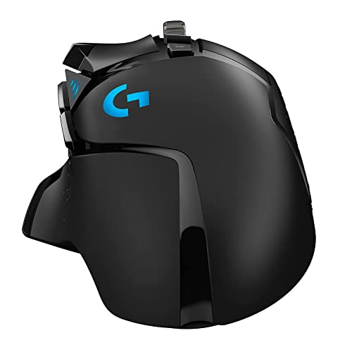 Logitech G502 Hero High Performance Wired Gaming Mouse, 25K Sensor, 25,600 DPI, RGB, Adjustable Weights, 11 Programmable Buttons, On-Board Memory, PC/Mac - Black