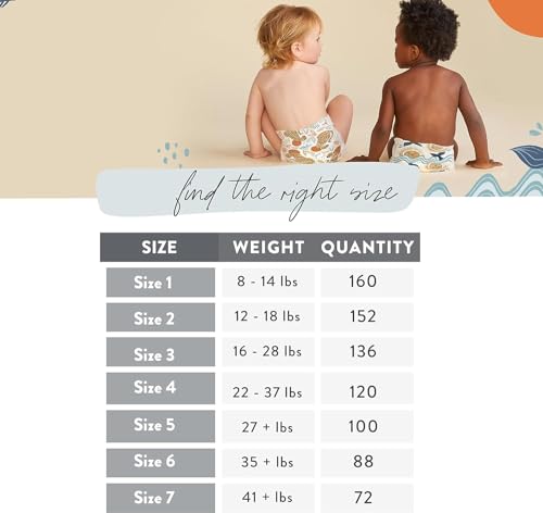 The Honest Company Clean Conscious Diapers | Plant-Based, Sustainable | Rose Blossom + Tutu Cute | Super Club Box, Size 1 (8-14 lbs), 160 Count