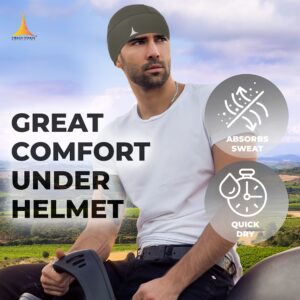 Helmet Liner Sweat Wicking Skull Cap Beanie. Ultimate Performance Moisture Wicking. Fits Under Helmets Khaki