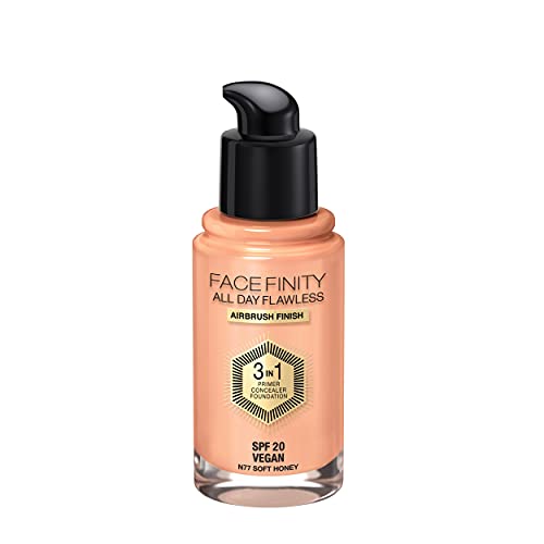 Max Factor Max Factor Facefinity 3 In 1 Primer Concealer Foundation Spf 20 77# Soft Honey, 1.0 fluid_ounces