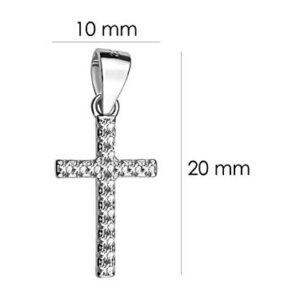 Sofia Milani - Solid 925 Sterling Silver Pendant for Women - with Zirconia Stones - Cross Design - 60255