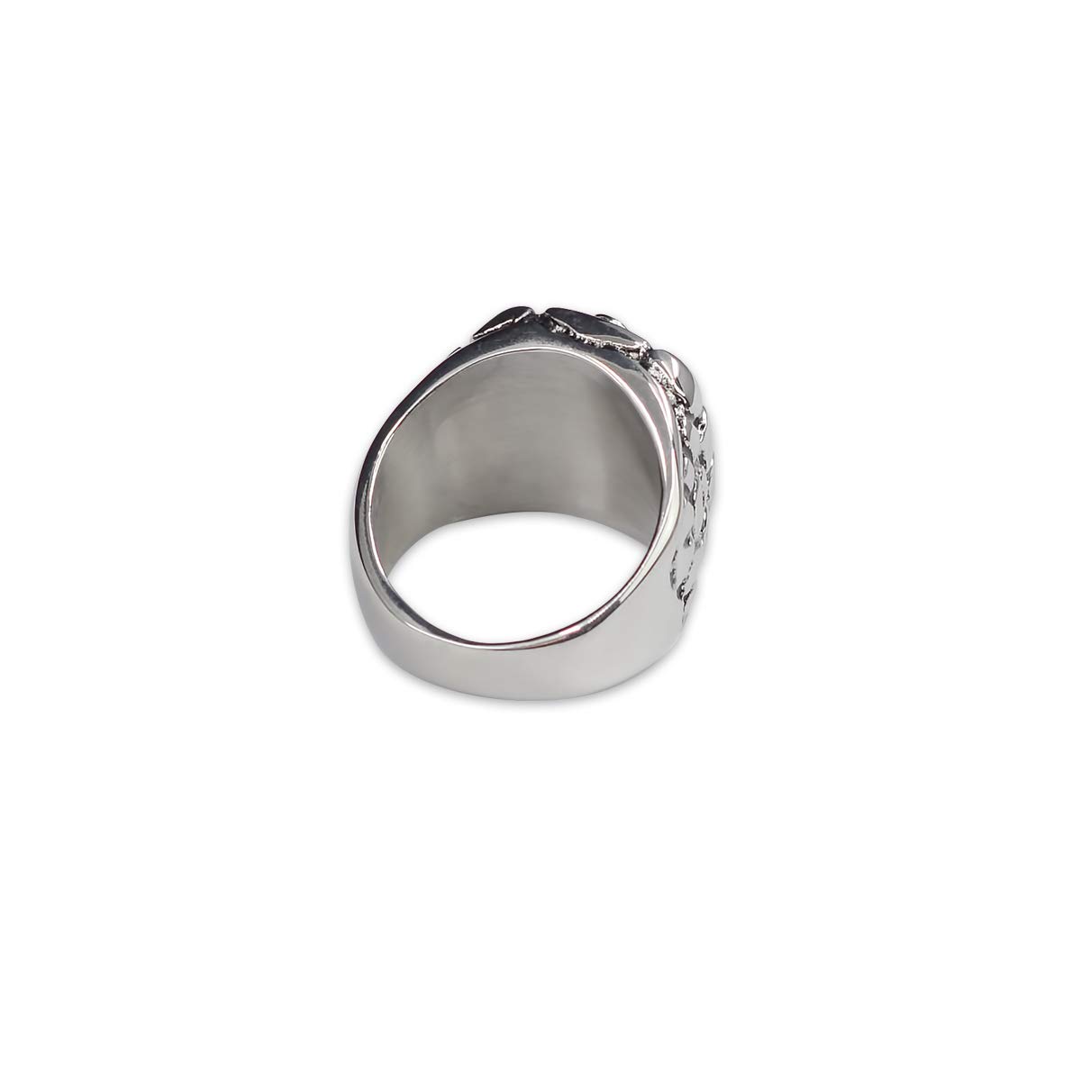 Square & Compass Silver Finish Stainless Steel Masonic Ring - [Size 10]