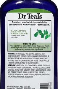 Dr Teal's Foaming Bath (Epsom Salt), Eucalyptus Spearmint, 34 Fluid Ounce (Packaging May Vary)