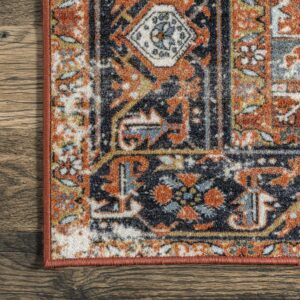 nuLOOM Sherita Distressed Persian Area Rug, 7x8, Rust