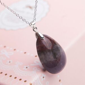 Natural Auralite 23 Gemstone Crystal Pendant Necklace Fine Jewelry for Women for Her