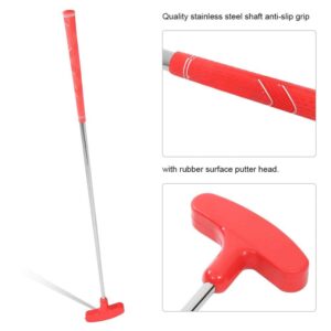 VGEBY Mini Putter, 27inch Mini Rubber Head Stainless Steel Shaft Putters for Children(Red) Supplies