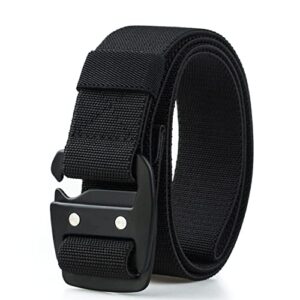 wyuze mens tactical belt military elastic stretch duty riggers belt metal buckle