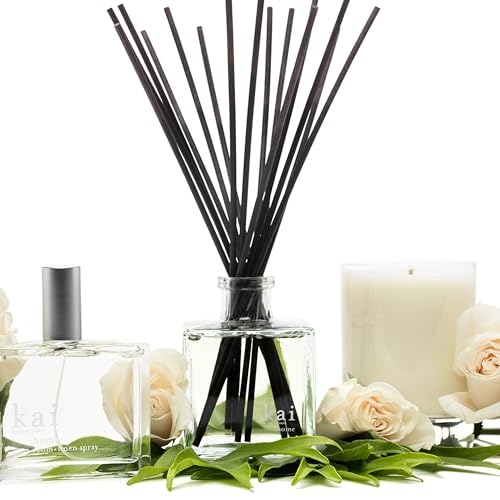 kai Reed Diffuser, 6.75 fl oz., designed to delicately release The delicously, fresh + clean signature kai fragrance into The air, vegan, cruelty free, made in The USA