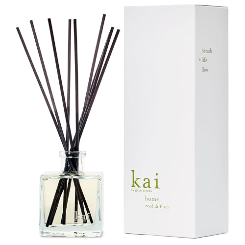 kai Reed Diffuser, 6.75 fl oz., designed to delicately release The delicously, fresh + clean signature kai fragrance into The air, vegan, cruelty free, made in The USA