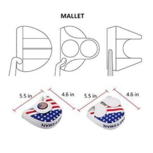 ReadyGOLF: USA Flag Embroidered Putter Cover - Mallet