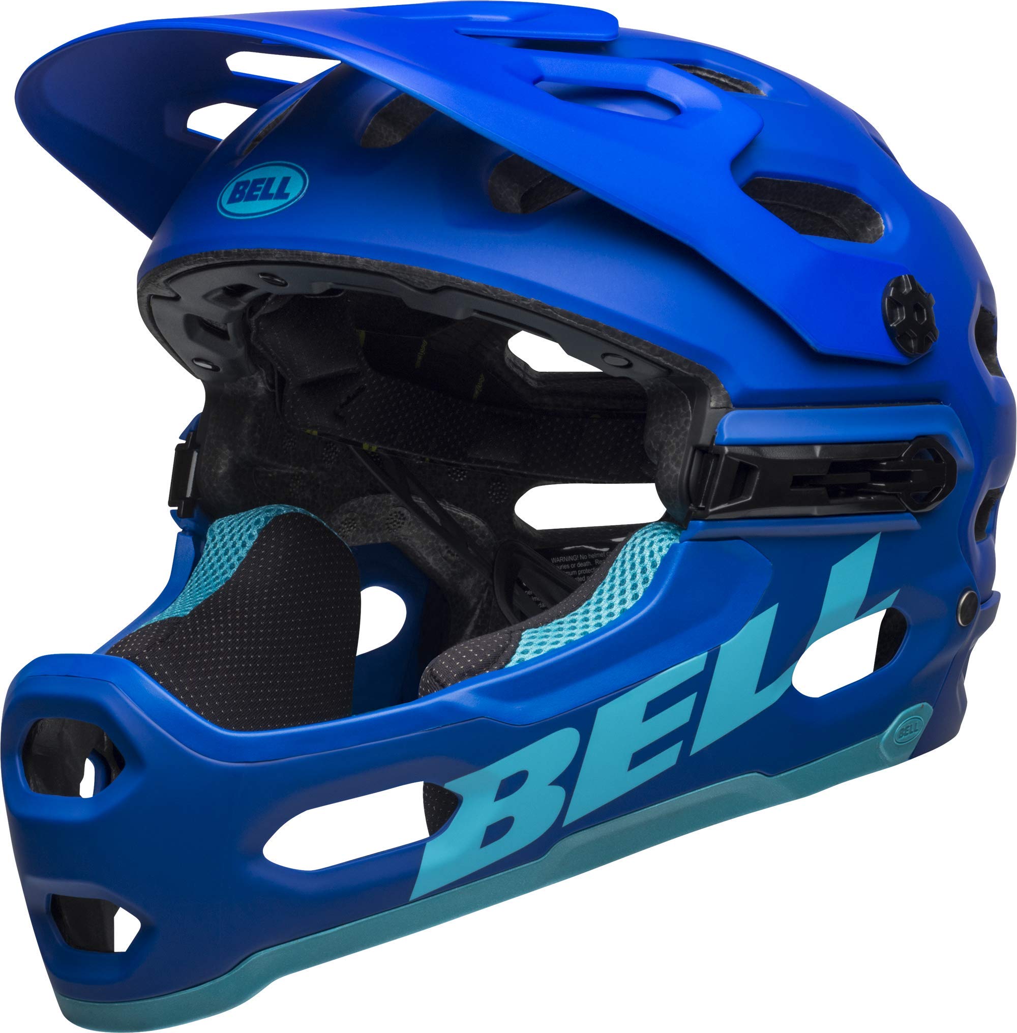 Bell Super 3R MIPS Adult Mountain Bike Helmet - Matte Blue/Bright Blue (2022), Large (58-62 cm)