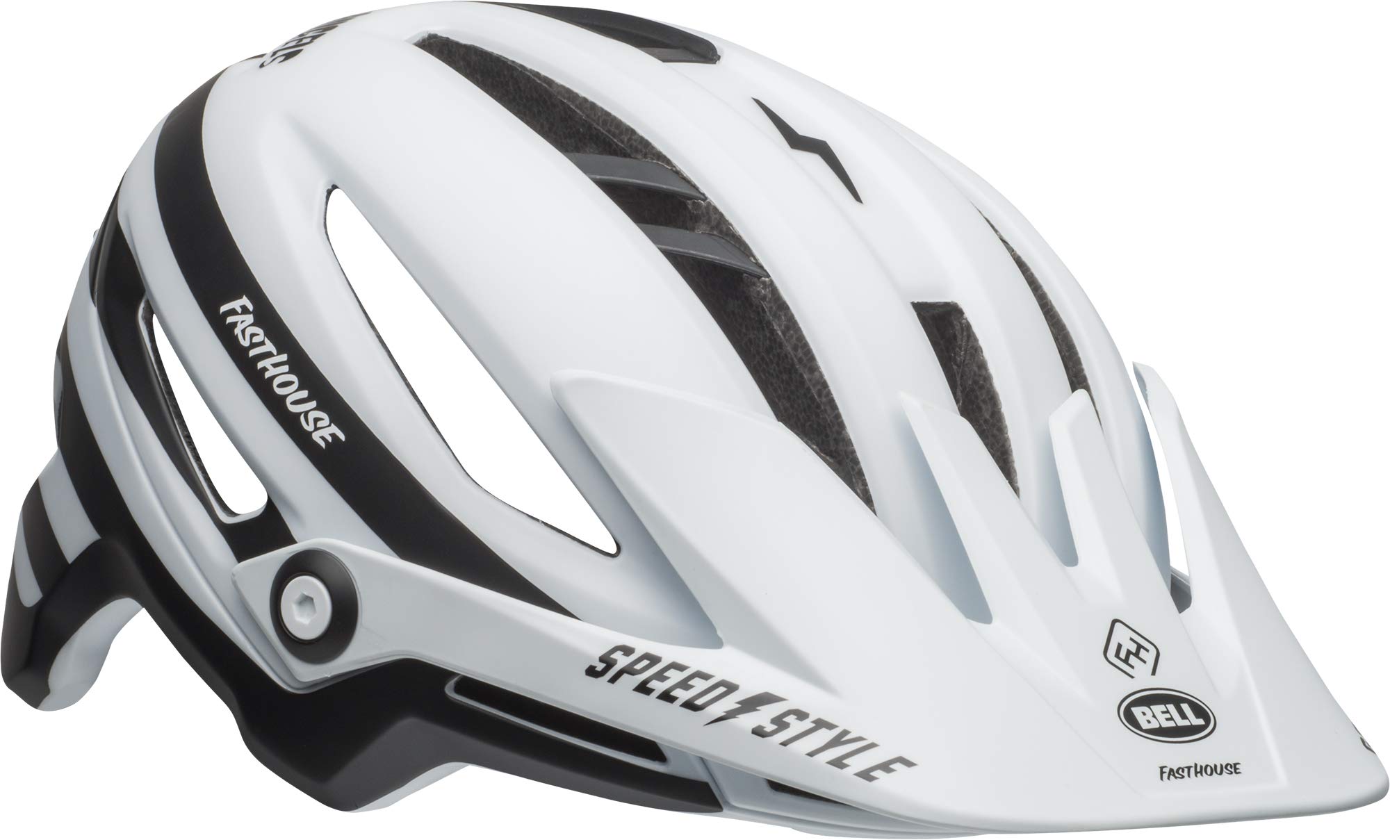 BELL Sixer MIPS Adult Mountain Bike Helmet - Fasthouse Stripes Matte White/Black (2024), Small (52-56 cm)