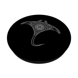 Scuba Diving Diver Ocean Manta Ray Spirit Dive Fun Gadget PopSockets PopGrip: Swappable Grip for Phones & Tablets