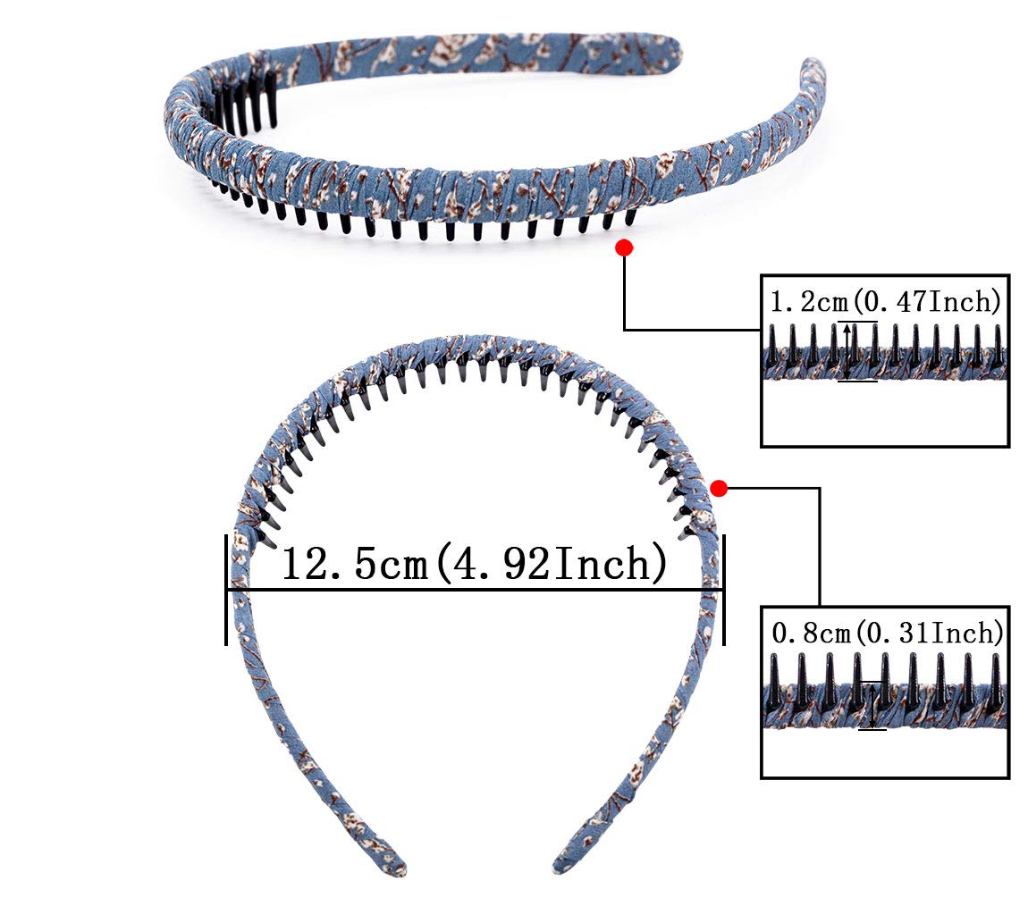 STHUAHE4PC Multicolor Protection Resin Teeth Comb Hair Hoop Hairband Headband Hair Accessories for female by Beauty hair (4 Colors)