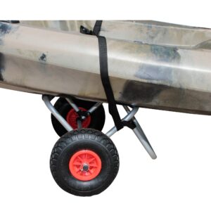 bkc uh-kc271 two-wheeled cart for kayaks, stand up paddle boards, canoes - easy overland transport at the lake, beach, or reservoir