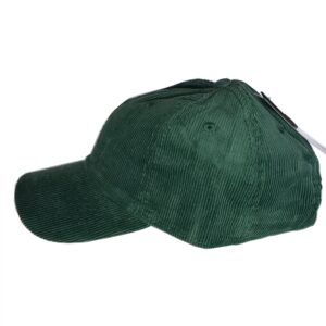 Newhattan Solid Corduroy 100% Cotton Vintage Unisex Baseball Adjustable Polo Trucker Cap Hat (Green)