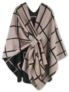 moss rose women's travel gift shawl wrap poncho ruana cape open front cardigan for fall winter holiday