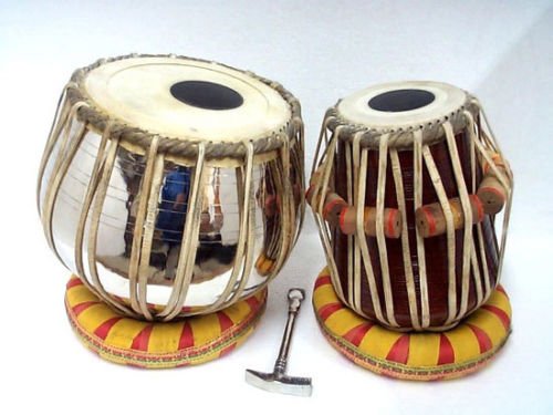 SHREYAS Student Tabla Drum Set, Colored Bayan, Finest Dayan with, Hammer, Cushions & Bag