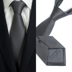 fortunatever Mens Solid Neckties,Gray Ties For Men+Gift Box,58"×3.35"