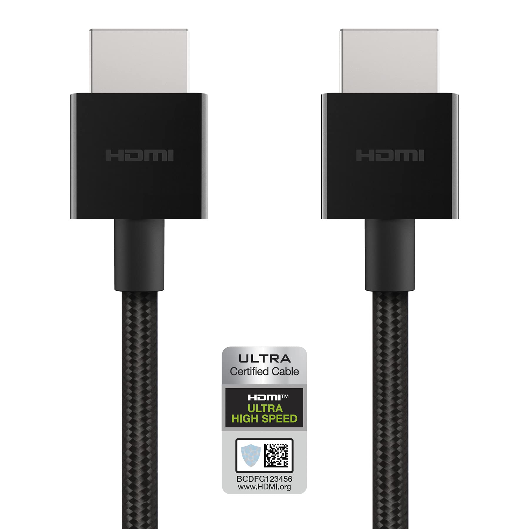 Belkin Ultra HD HDMI 2.1 Cable 3.3FT/1M - 4K Ultra High Speed HDMI Cable, 48Gbps HDMI 2.1 Braided Cord, Dolby Vision HDR & 8K@60Hz Capable, Compatible w/ Playstation, PS4, PS5, Xbox Series X & More