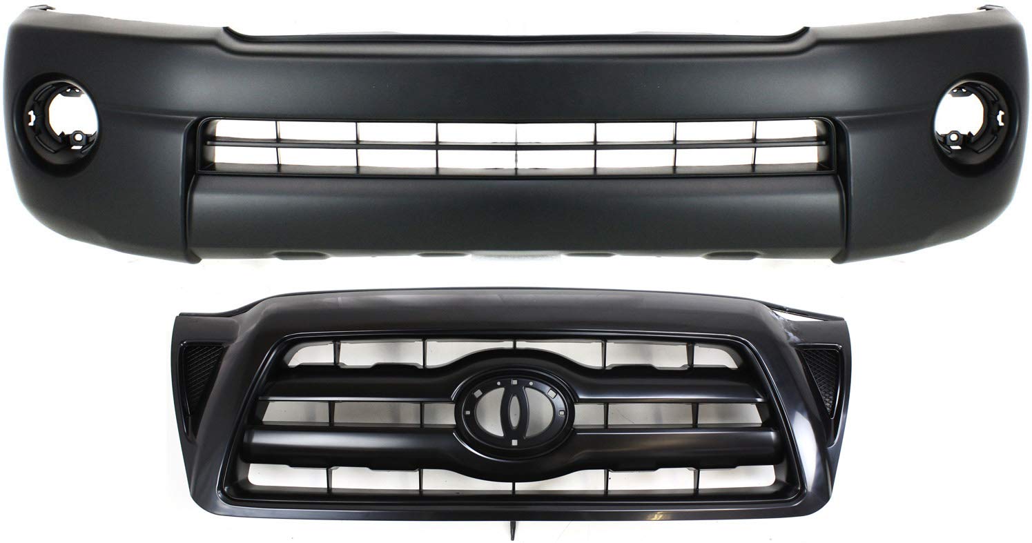 Garage-Pro Bumper Cover Kit Compatible with 2005-2010 Toyota Tacoma Textured, 2-pc kit with Grille Front