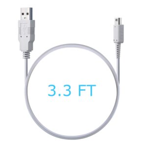 SUNMON USB Charger Cable for Wii U Gamepad Remote Controller Back-up USB Charger Power Cable Cord Replacement - White