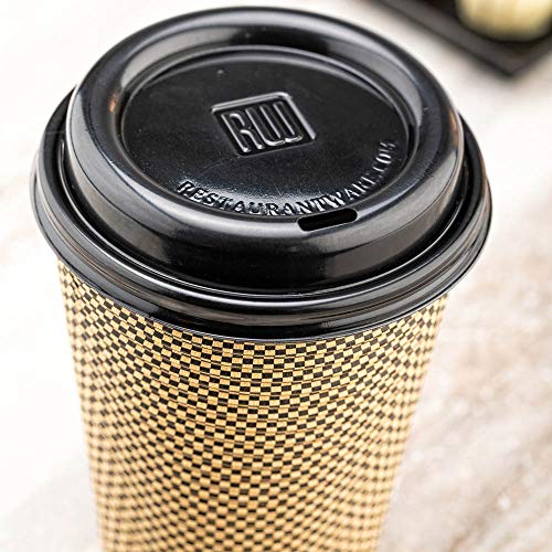 Restaurantware LIDS ONLY: Restpresso Coffee Cup Lids For 4 Ounce Cups 500 Disposable Paper Cup Lids - Cups Sold Separately Elevated Drinking Spout Gray Plastic Hot Cup Lids Air Flow Vent