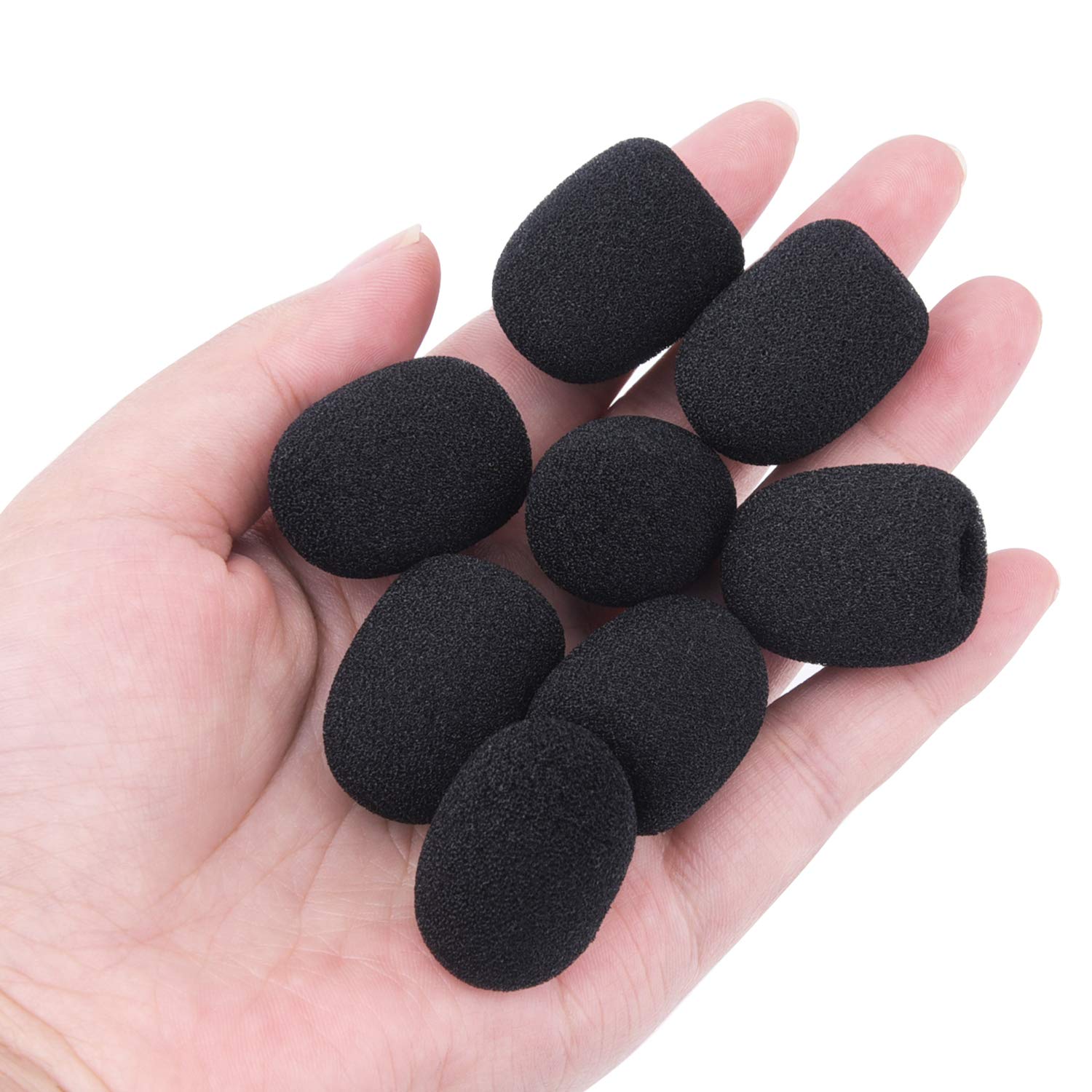 Sunmns 20 Pack Mini Size Lapel Headset Microphone Mic Windscreen Foam Cover, Black