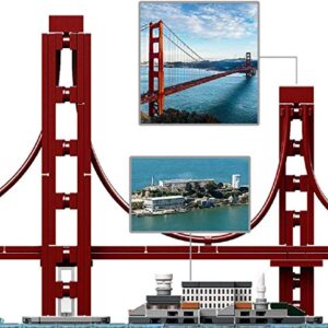 LEGO Architecture Skyline Collection 21043 San Francisco Building Kit Includes Alcatraz Model, Golden Gate Bridge and Other San Francisco Architectural Landmarks (565 Pieces)