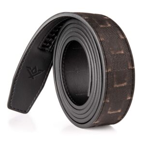 slidebelts 1.25" belt strap (faux leather, distressed checkered, 48")