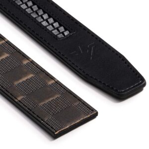 SlideBelts 1.25" Belt Strap (Faux Leather, Distressed Checkered, 48")