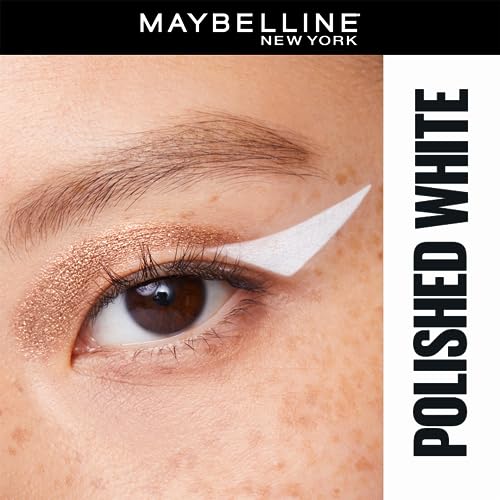 Maybelline TattooStudio Long-Lasting Sharpenable Eyeliner Pencil, Glide on Smooth Gel Pigments with 36 Hour Wear, Waterproof, Polished White, 1 Count