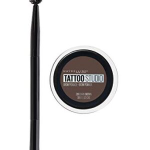 Maybelline TattooStudio Brow Pomade Long Lasting, Buildable, Eyebrow Makeup, Deep Brown, 1 Count