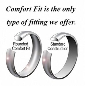 RoyalKay 8mm Red Black Tungsten Wedding Band Ring Men Women Matte Finish Red Grooved Engraved I Love You Comfort Fit Size 6 To 16(8mm,10)