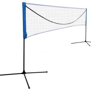 Sports God Portable Large Volleyball Badminton Tennis Net with Carrying Bag Stand/Frame (17 ft)