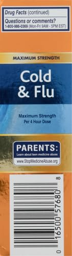 Alka-seltzer Plus Cold & Flu, Power Max Cold and Flu Medicine, Day, For Adults with Pain Reliver/Fever Reducer, Cough Suppressant, Nasal Decongestant, 24 count